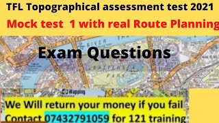 TFL topographical assessment 2022Mock test 1 with Real route planning exam questions [upl. by Kathrine]