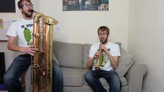 Tubax contrabass and Sopranino Saxophone Duet [upl. by Nesrac]