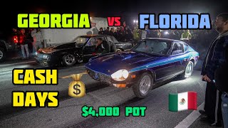 FLORIDA VS GEORGIA CASH DAYS  STREET RACING  16 CARS 250 BUYIN  4K [upl. by Ashmead513]