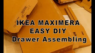 IKEA MAXIMERA Drawer Assembling with Voxtorp Front DIY [upl. by Ocirederf344]