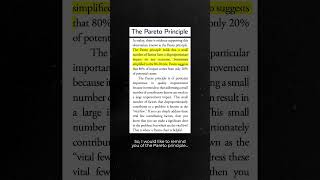 Get BETTER Results for LESS Effort Leveraging the 8020 Pareto Principle to Your Advantage shorts [upl. by Willtrude]