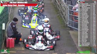 JKC 2024 R1 Whilton Mill Lewis Sumner Live Coverage Highlights Junior Rotax FINAL [upl. by Tyra910]