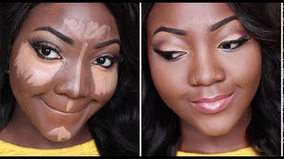 FOUNDATION CONTOUR AND HIGHLIGHT MAKEUP TUTORIAL [upl. by Rases583]