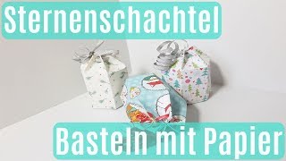 Sternenschachtel Geschenke verpacken Basteln mit Papier [upl. by Alled]