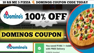 10 rs me 5 pizza 🍕 dominos coupon code today [upl. by Annoid332]