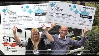 Lottery winners scoop a second win of £1000000 [upl. by Soirtemed]