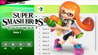 Inkling Girl Voices  Super Smash Bros Ultimate [upl. by Buddy]