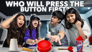 FIRST To Press The Button Challenge Paunahan  Ranz And Niana [upl. by Adigirb]