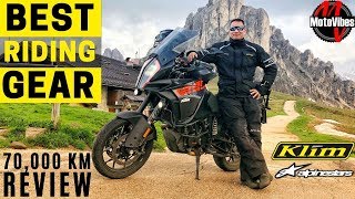 BEST RIDING GEAR 70000 KM REVIEW amp CRASH  Klim  Alpinestars  Part 2 [upl. by Jenilee]