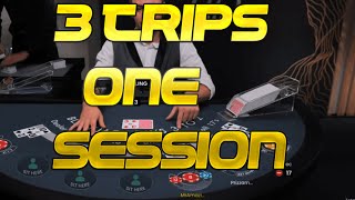 3 TRIPS ONE SESSION ALMOST SUITED TRIPS CRAZY BLACK JACK slots casino blackjack spins [upl. by Dnalevets]