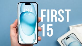 iPhone 15 First 15 Things To Do Tips amp Tricks [upl. by Hpsoj326]