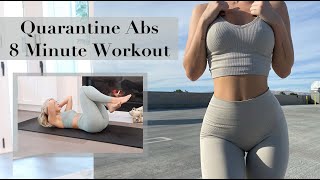 Quarantine Abs  My 8 Minute GoTo Cinch Waist Workout [upl. by Ravert]