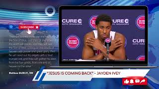 quotJesus is Coming Backquot Jaden Ivey assured during the postgame interview [upl. by Culliton]