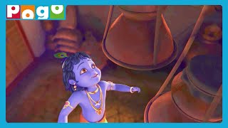 Little Krishna Ka Matki Phod Action 😋 Full Episode 🤩 Krishna Cartoon  PogoChannel [upl. by Aleiram378]