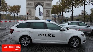 Colis suspect Arc de Triomphe  Place de LEtoile Police en urgence [upl. by Nida]