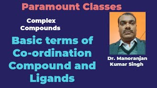 Video  1 Basic terms of Co  ordination Compound and Ligands [upl. by Ettevahs929]