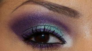 ♡TUTORIAL  Maquillage Violet et Turquoise [upl. by Demeter283]