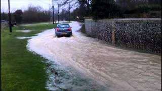 Flooding in Moulton amp Cheveley 7th February 2014 [upl. by Ahtaela]