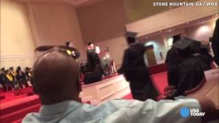 Racial remark during high school graduation shocks crowd [upl. by Alexine]