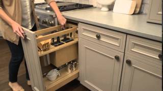 Base Utensil Pantry Pullout Cabinet with Knife Block  Decorá Cabinets [upl. by Nelac]