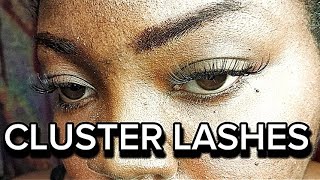 EASY CLUSTER LASHES Application At Home [upl. by Premer]