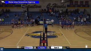 Canton CHawks vs Garretson Blue Dragons VB [upl. by Akemet]