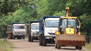 JCB 3dx Loading Mud in New TATA Signa 3530 Tipper  Tata 2518 Truck  Tata Tipper [upl. by Voleta]