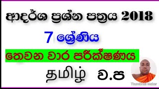 Tamil past paper2018 ආදර්ශ ප්‍රශ්න පත්‍රය තෙවන වාරය07 ශ්‍රේණිය ව ප ANURASIRI MALWANE [upl. by Ahsemo]