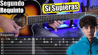 Si Supieras  Eslabón Armado Ft DannyLux  Segundo Requinto  Tutorial  Como tocar en Guitarra TABS [upl. by Nnyladnarb]