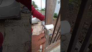 Sliding gate  nylon bearing bracket installation gate bearing gatedesign [upl. by Yrahcaz]