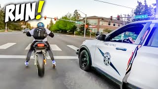 COPS VS BIKERS  MOTORCYCLE POLICE CHASE  ANGRY amp COOL COPS 2024 [upl. by Canale]