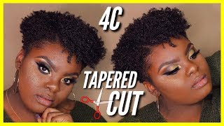 How I Style My Tapered 4C Natural Haircut  JOYNAVON [upl. by Yznel956]