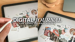 Digital Journal with me Life Lately Weekly Recap iPad Journal Goodnotes Documenting Life [upl. by Eiramoj]