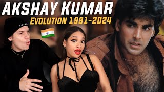 Waleska amp Efra react to Akshay Kumars EVOLUTION 1991  2024 [upl. by Vogeley]