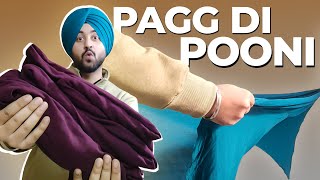 Pagg Di Pooni Tutorial  How to do pooni of turban  Inderr Damie [upl. by Kendrick610]