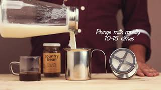 Café Style Coffee At Home with Manual Milk Frother  Country Bean [upl. by Orlena]