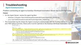 AutoSys Workload Automation Troubleshooting [upl. by Mor950]