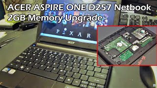 ACER ASPIRE ONE D257 Netbook 2GB Memory Upgrade and Keyboard Swap [upl. by Auqenehs955]