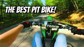 The Ultimate TWO STROKE Pit Bike  KX65 Wheelies [upl. by Ecirtaeb68]