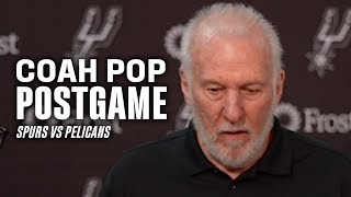 Coach Pops Postgame vs New Orleans Pelicans  452024 [upl. by Odlabso967]