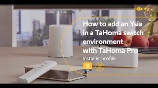 How to add a Somfy remote in a TaHoma switch environment w TaHoma pro w bindingInstaller profile [upl. by Tresa]