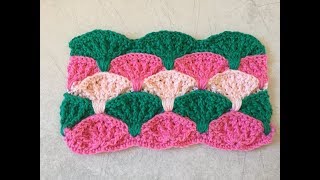 Tuto motif pour couverture au crochet spécial gaucher [upl. by Jonathon31]