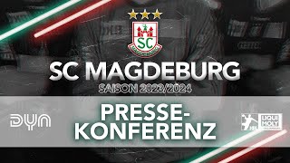 Pressekonferenz SC Magdeburg vs TVB Stuttgart  LIQUI MOLY HBL  28 Spieltag 2324 [upl. by Asirralc]