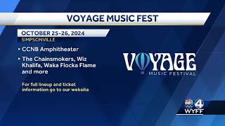 The musical lineup was announced Tuesday for the Voyage Musical Festival in Simpsonville South C [upl. by Erodisi69]