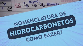 HIDROCARBONETOS  COMO DAR NOME AOS COMPOSTOS [upl. by Naneek]