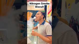 Nitrogen smoke biscuit shorts foodlover reels biscuit [upl. by Chick]