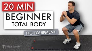 20 Min FULL BODY Workout For BEGINNERS No Equipment [upl. by Novla]