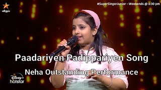 Neha Paadariyen Padippariyen Song Singing Outstanding in Super Singer Junior [upl. by Eedeed]