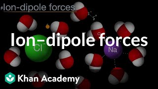 Ion–dipole forces  Intermolecular forces and properties  AP Chemistry  Khan Academy [upl. by Enrev]