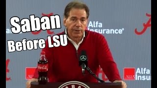 Nick Saban provides update on Trey Sanders and previews matchup against LSU Tigers [upl. by Nerat]